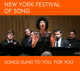 New York Festival of Song at Kaufman Music Center's Merkin Concert Hall