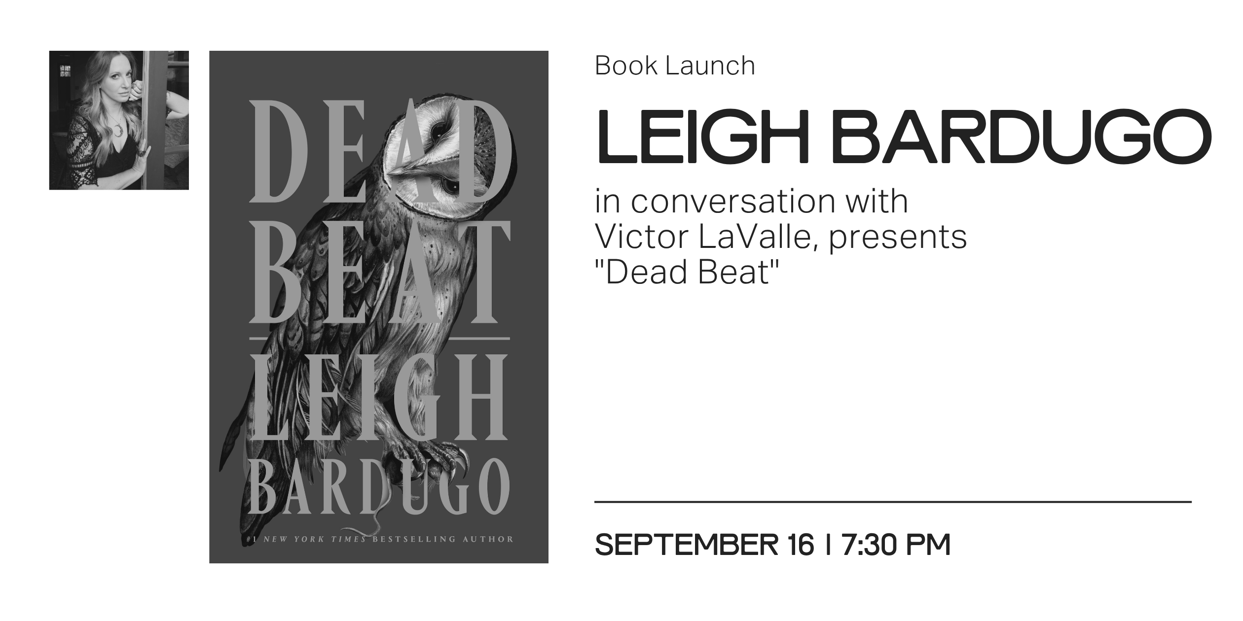 Sep 16 – “Dead Beat” Book Launch